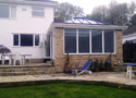 Photo of exterior of a pool enclosure