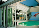 Photo of interior of a pool enclosure